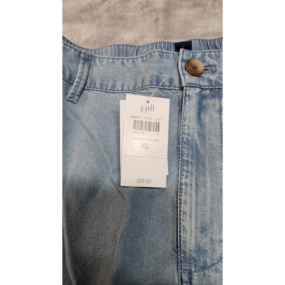 J.Jill Women's Size XL Harborside Indigo Tencel Lyocell Cargo Maxi Shirt NWT - Picture 2 of 7
